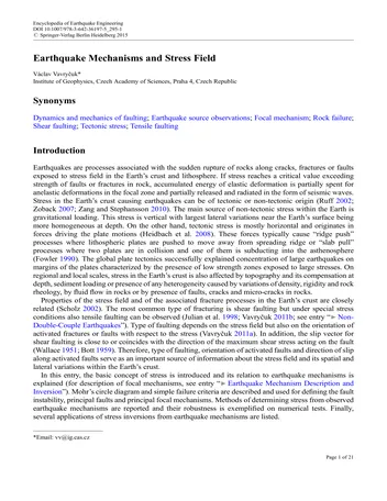 Más sobre Mecanismos de terremotos y campo de esfuerzo.